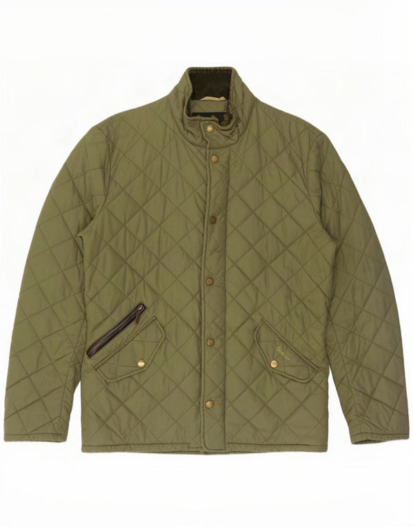 Barbour Mens Quilted Jacket UK 36 Small Green