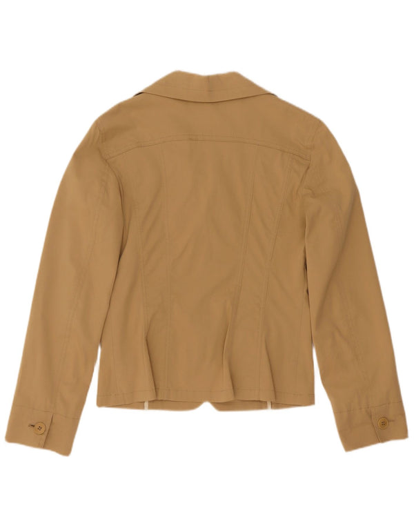 Giacca blazer a 3 bottoni da donna Marella UK 6 XS cotone beige