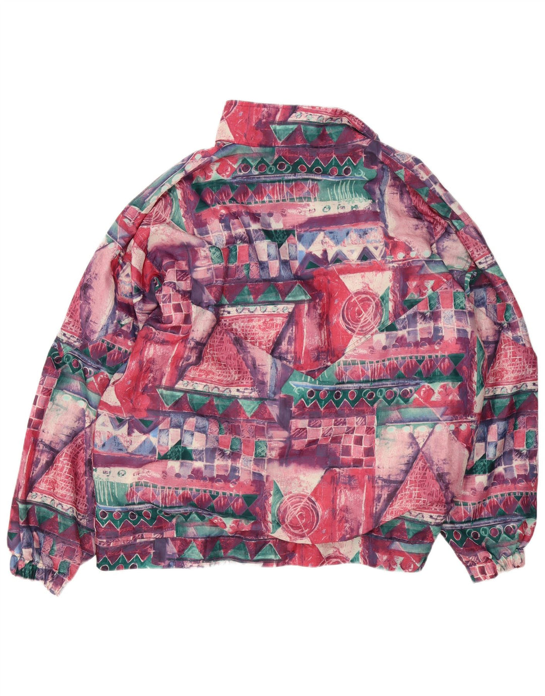 Tactel Mens Tracksuit Top Jacket XL Multicoloured Patchwork Polyamide Retro