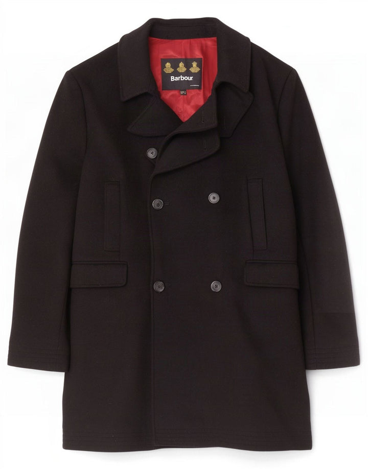 Cappotto doppiopetto da uomo Barbour UK 44 2XL Lana nera