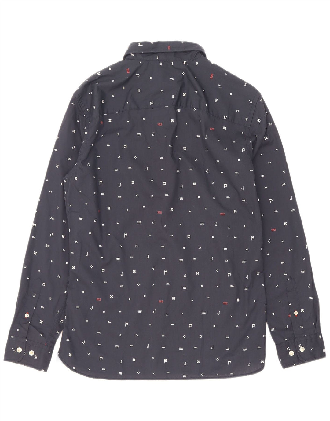 Jack & Jones Ανδρικό πουκάμισο με αφηρημένο σχέδιο από μεσαίο μπλε πολυεστέρα