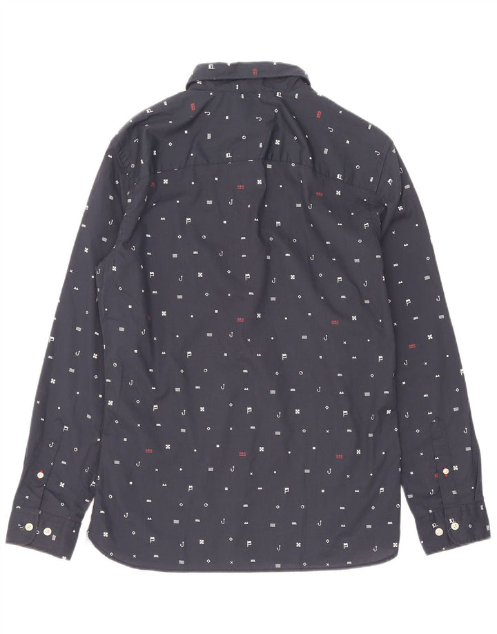 Jack & Jones Ανδρικό πουκάμισο με αφηρημένο σχέδιο από μεσαίο μπλε πολυεστέρα