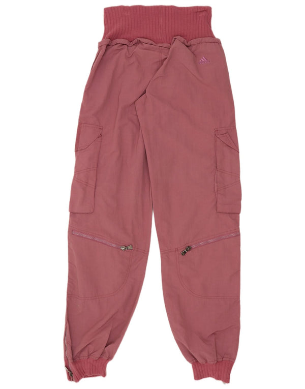 Adidas Damskie Spodnie Joggers Cargo Małe W29 L33 Różowe Bawełniane
