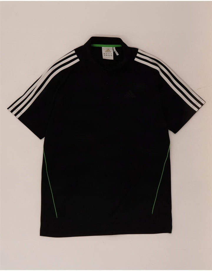Adidas Mens Climacool Polo Polo Pequeño Negro Poliéster