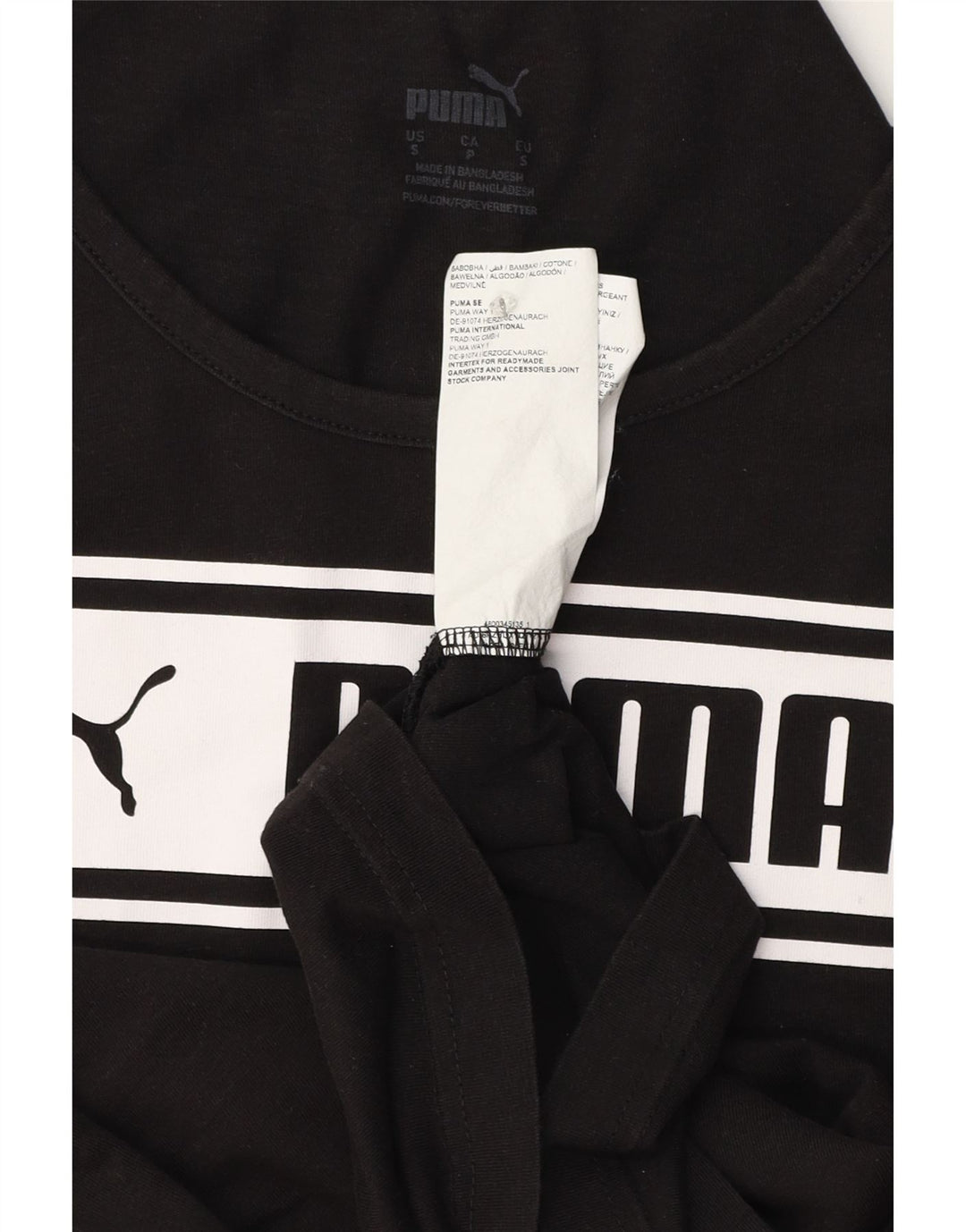 Puma Mens Graphic Vest Top Small Black Cotton