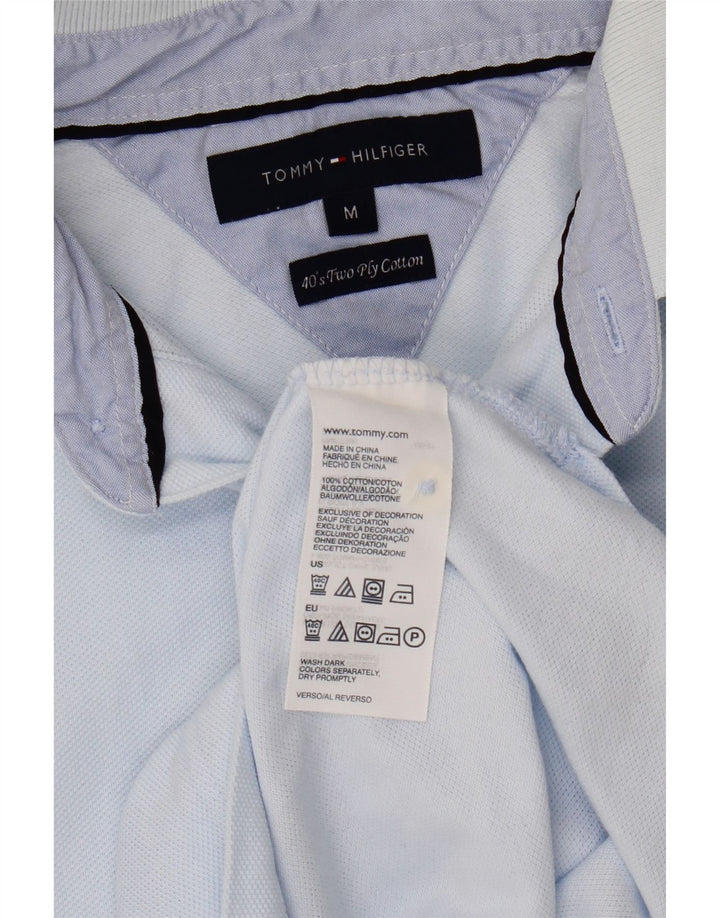 Tommy Hilfiger Mens Polo Shirt Medium Blue Cotton