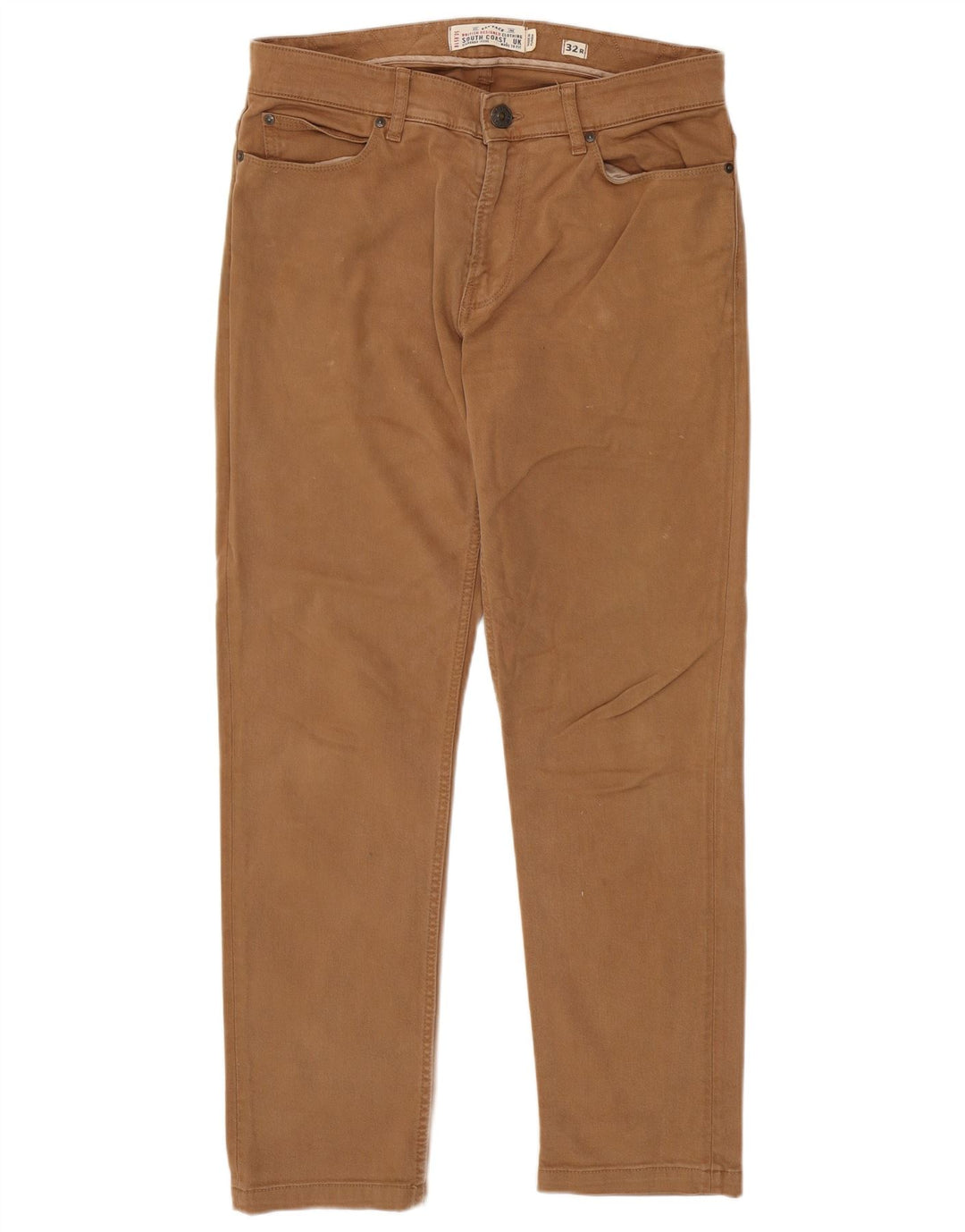Fat Face Mens Straight Jeans W32 L30 Beige Cotton