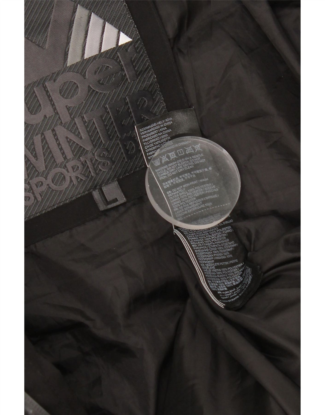Superdry Veste matelassée à capuche pour hommes UK 40 Large Noir Polyester