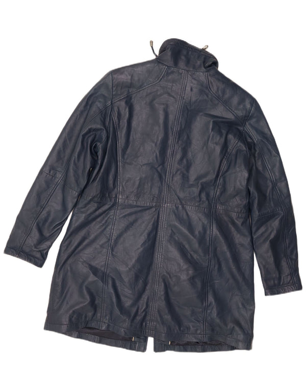 Cappotto in pelle da uomo vestibilità ampia Jilani EU 44 XS blu navy