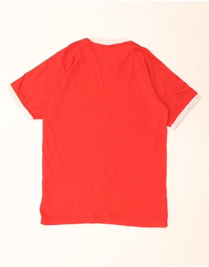 Adidas Herre T-Shirt Top Medium Rød Bomuld