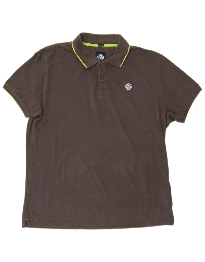 Camisa polo masculina de ajuste regular NORTH SAILS 2XL algodão cinza