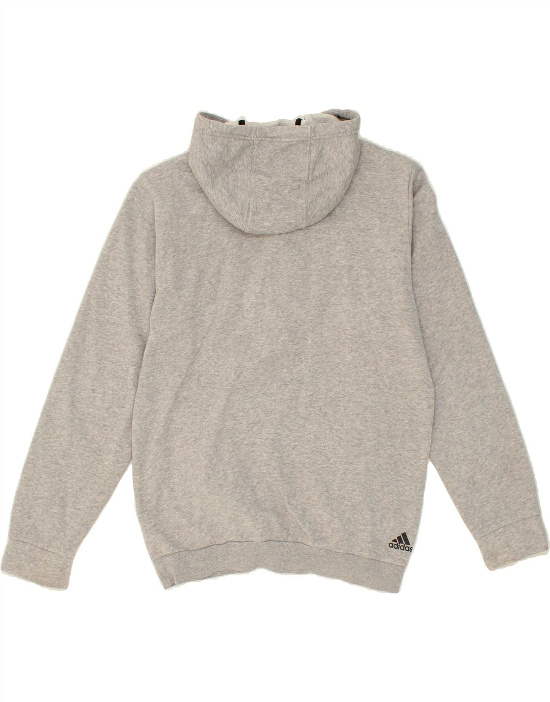 ADIDAS Mens Graphic Zip Hoodie Sweater Medium Grey Polyester Vintage Adidas and Second-Hand Adidas from Messina Hembry 