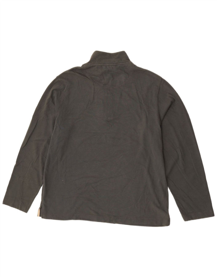Marks & Spencer Herre Blue Harbor Zip Neck Top Langærmet Stor Grøn