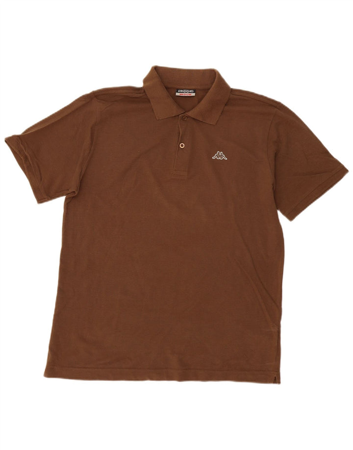 Polo Kappa Uomo Marrone Medio Cotone
