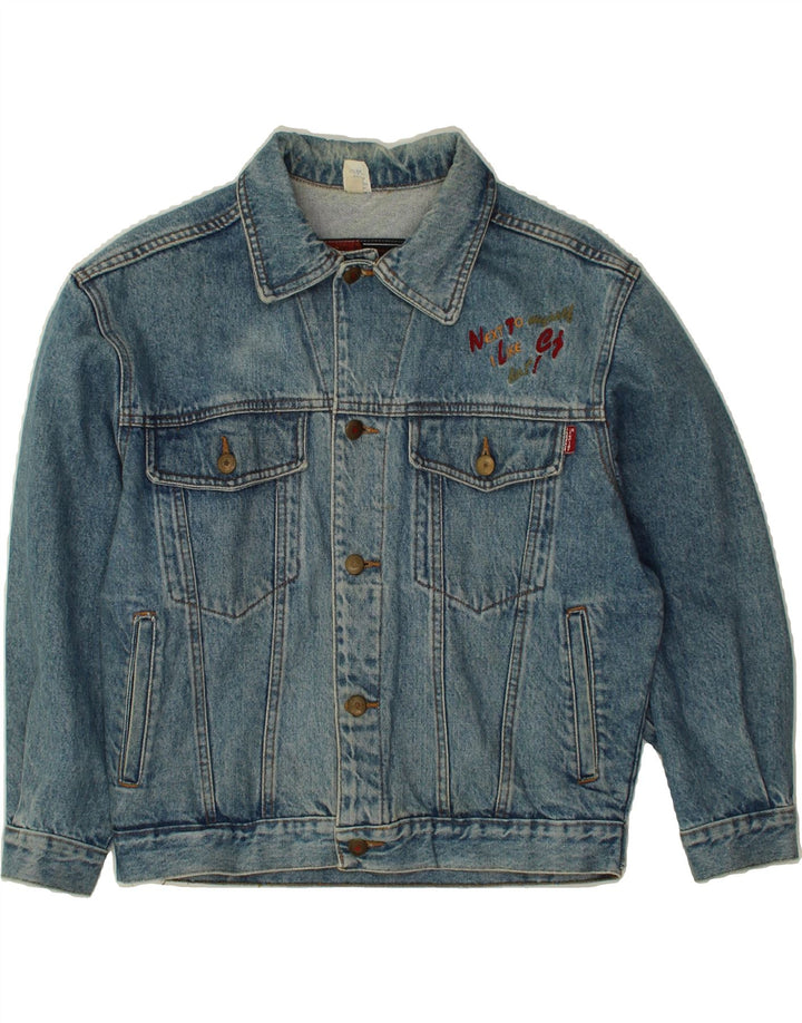 CASUCCI Boys Graphic Denim Jacket 15-16 Years Blue Cotton Vintage Casucci and Second-Hand Casucci from Messina Hembry 