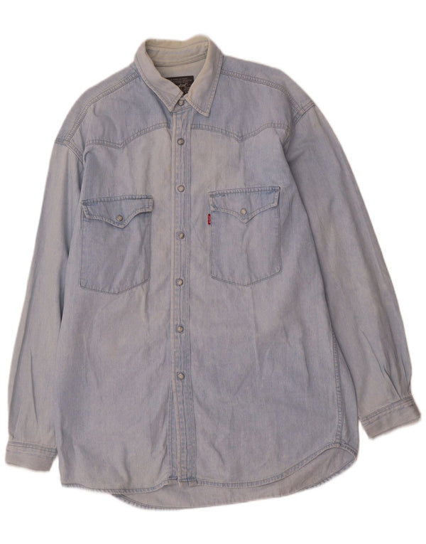 Levi's Hombre Camisa Vaquera De Algodón Azul Medio