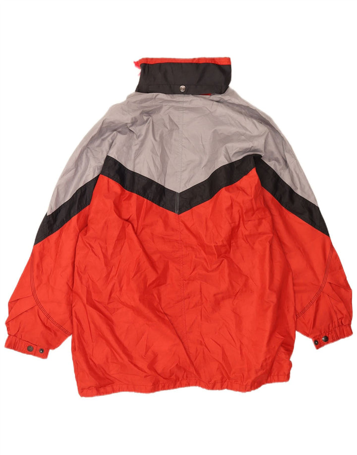 Master Træningsdragt med hætte til mænd Topjakke Medium Rød Colourblock Nylon
