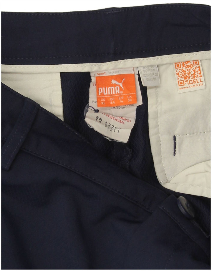 Pantaloncini chino da ragazzo Puma 13-14 anni W30 poliestere blu navy