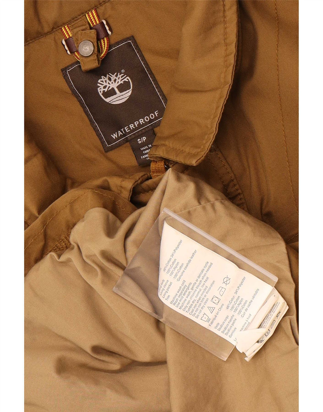 Timberland Herre Utility Jacket UK 36 Small Beige Cotton