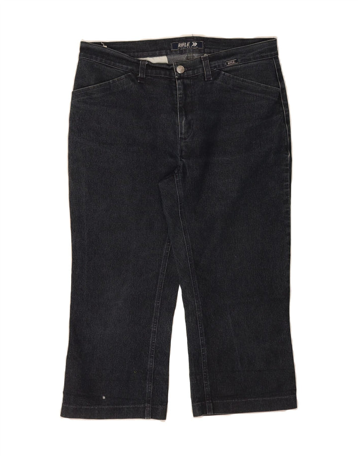 RIFLE Womens Capri Jeans W32 L21 Navy Blue Cotton Vintage Rifle and Second-Hand Rifle from Messina Hembry 