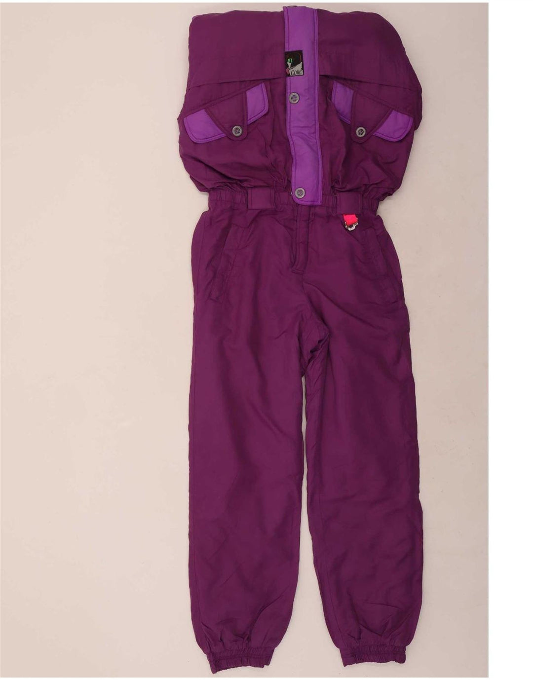 Colle Womens Ski Jumpsuit UK 12 Medium Purple Colourblock