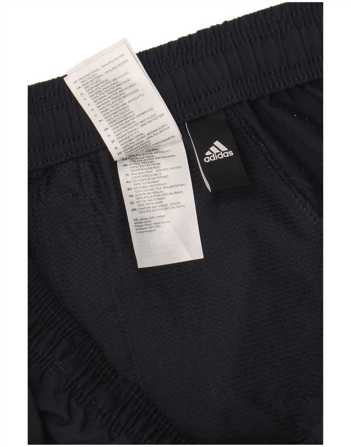 ADIDAS Mens Tracksuit Trousers Medium  Navy Blue Polyester