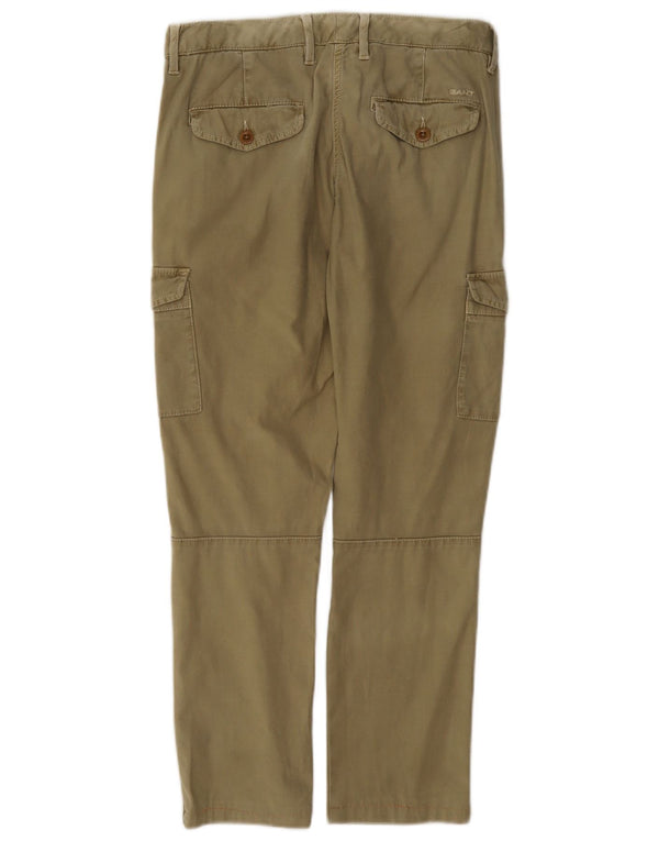 Gant Womens Slim Cargo Trousers UK 8 Small W27 L26 Khaki
