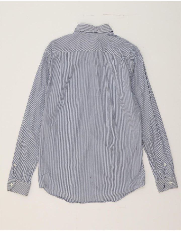 LACOSTE Mens Classic Fit Shirt Size 39 Medium Blue Striped Cotton Vintage Lacoste and Second-Hand Lacoste from Messina Hembry 