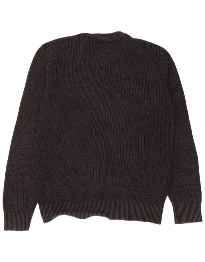 Gap Herre Crew Neck Jumper Sweater Medium Sort Bomuld