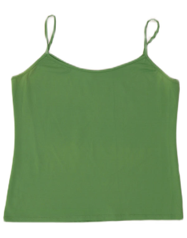 Zara Womens Crop Cami Top UK 14 Large Green