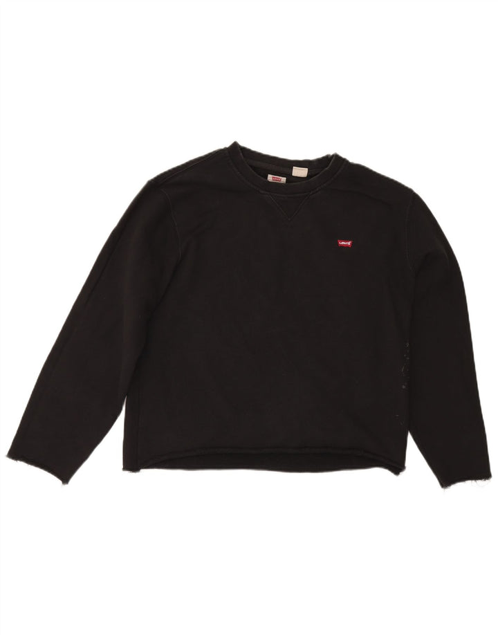 Levi's Donna Felpa Oversize Standard Maglione UK 14 Medio Nero