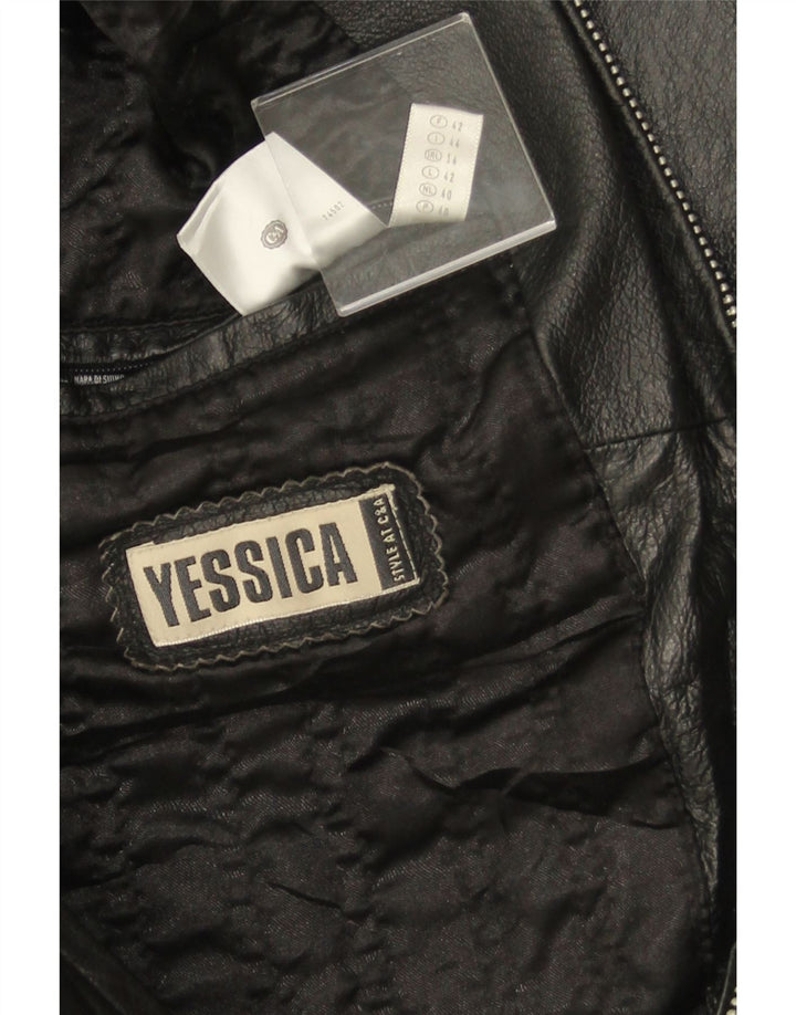 Geacă de piele YESSICA pentru femei UK 14 Large Black