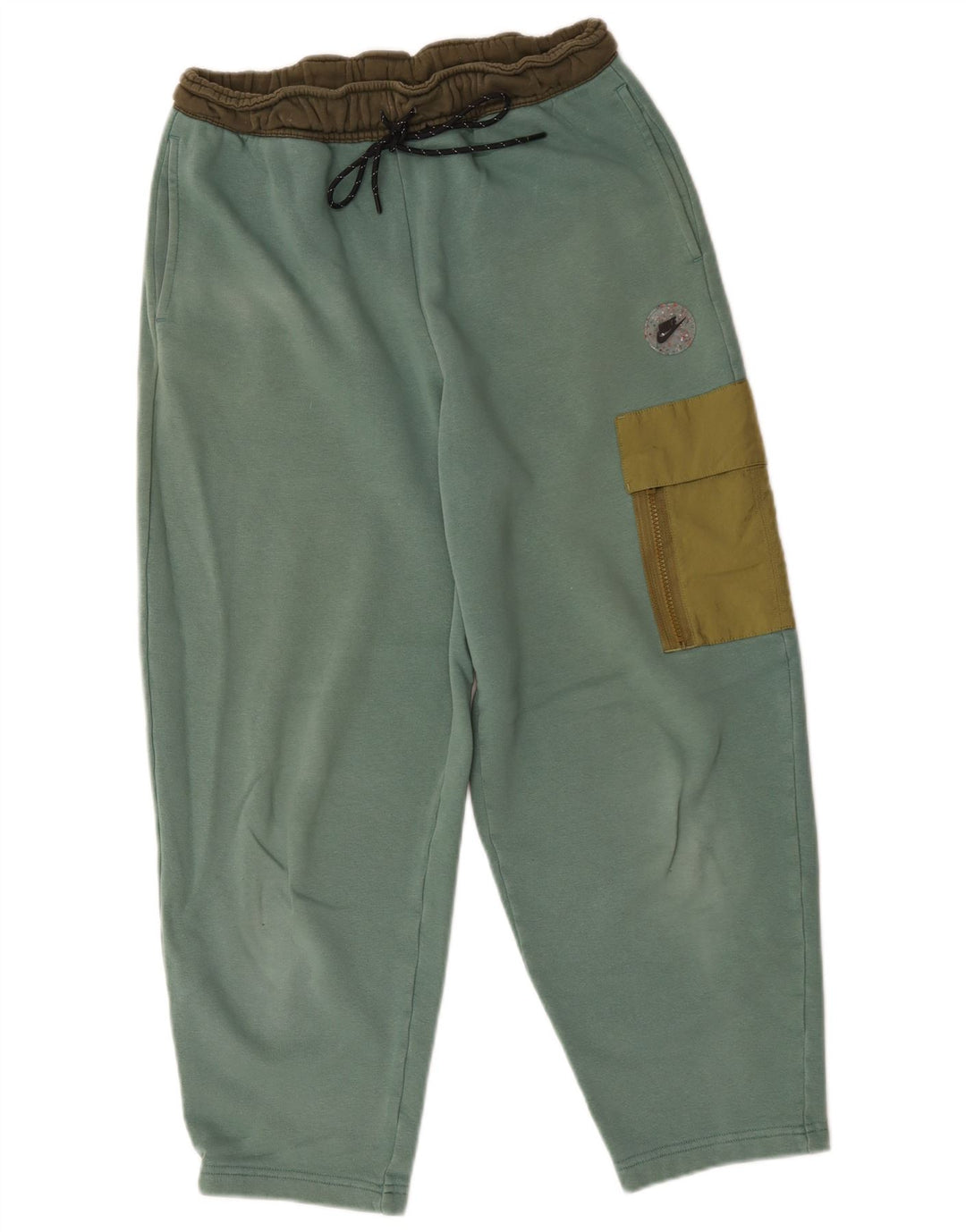 Nike Mens Cargo Tracksuit Trousers Joggers Medium  Green Colourblock
