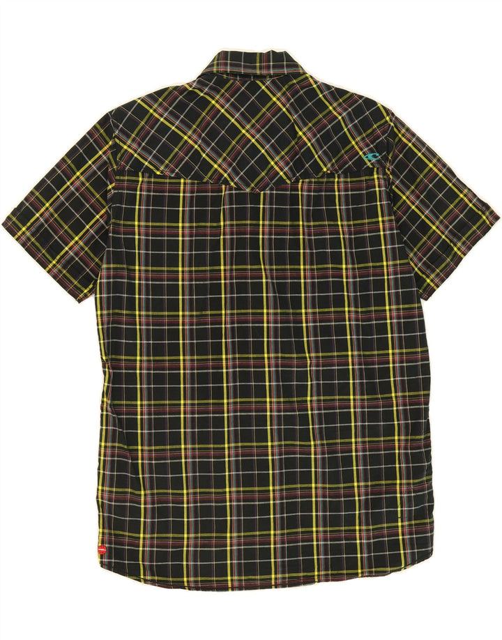 O'NEILL Mens Regular Fit Short Sleeve Shirt Small Black Check Cotton Vintage O'Neill and Second-Hand O'Neill from Messina Hembry 
