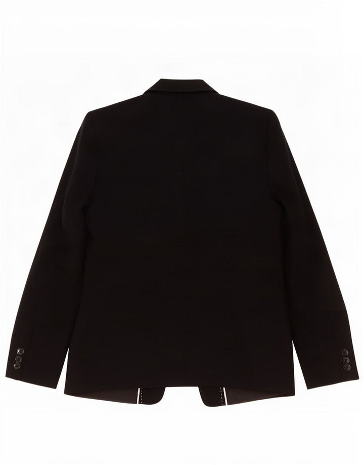 Marks & Spencer Veste blazer à 1 bouton pour femme UK 14 Noir moyen Polyester