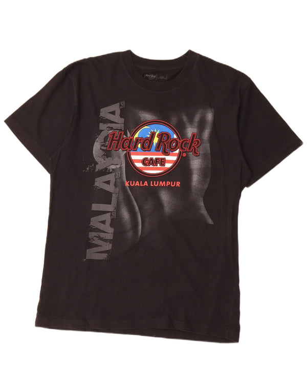 Hard Rock Cafe Mens Kuala Lumpur Graphic Camiseta Top Grande Algodón Negro