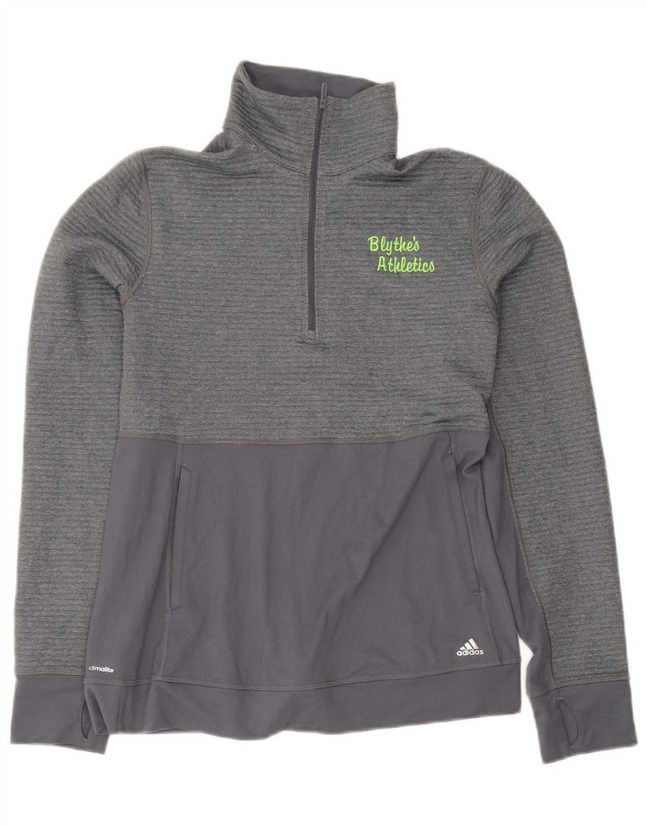 Adidas női Climalite pulóver tréningruha felső UK 12/14 közepes szürke