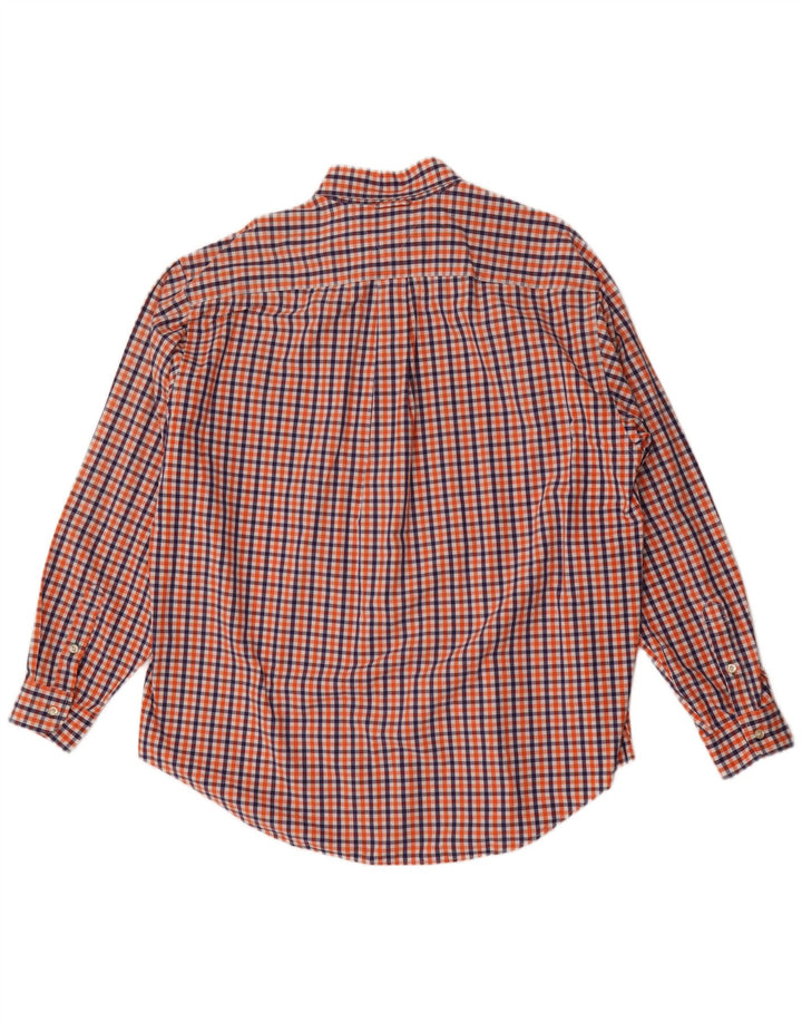 Tommy Hilfiger Herreskjorte Stor Orange Gingham Bomuld
