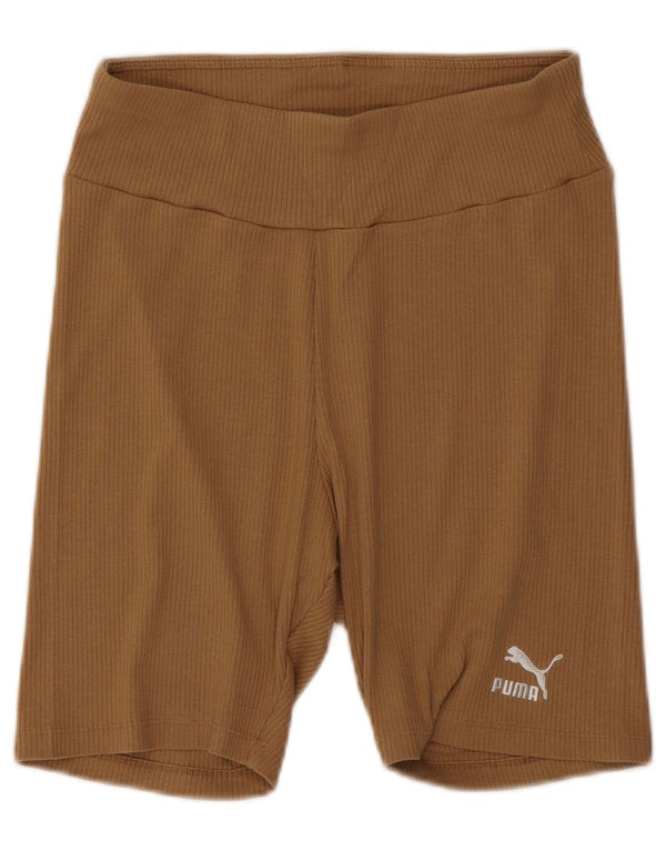 Puma Damen Sportshorts UK 14 Large Beige Baumwolle