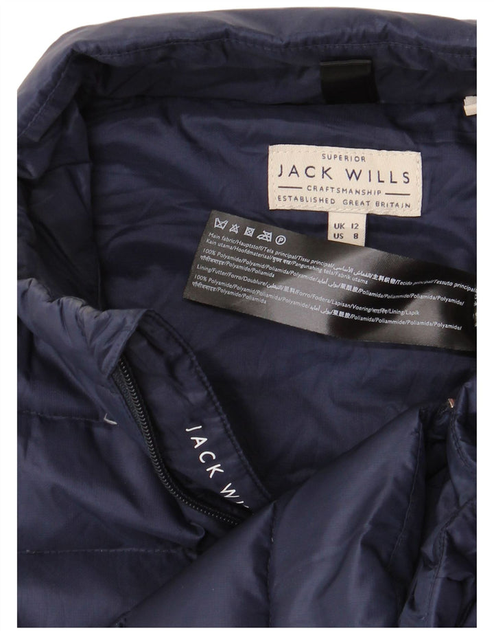 Damska wyściełana kamizelka JACK WILLS UK 12 Średni granatowy poliamid
