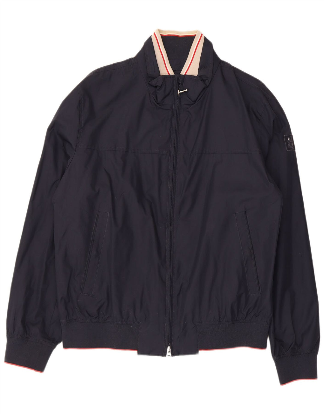 MARINA YACHTING Mens Bomber Jacket IT 54 2XL Navy Blue Polyester