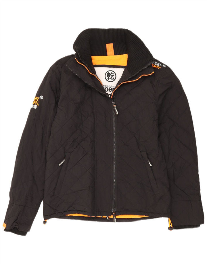 Superdry Womens The Windcheater Windbreaker Jacket UK 16 Large Black