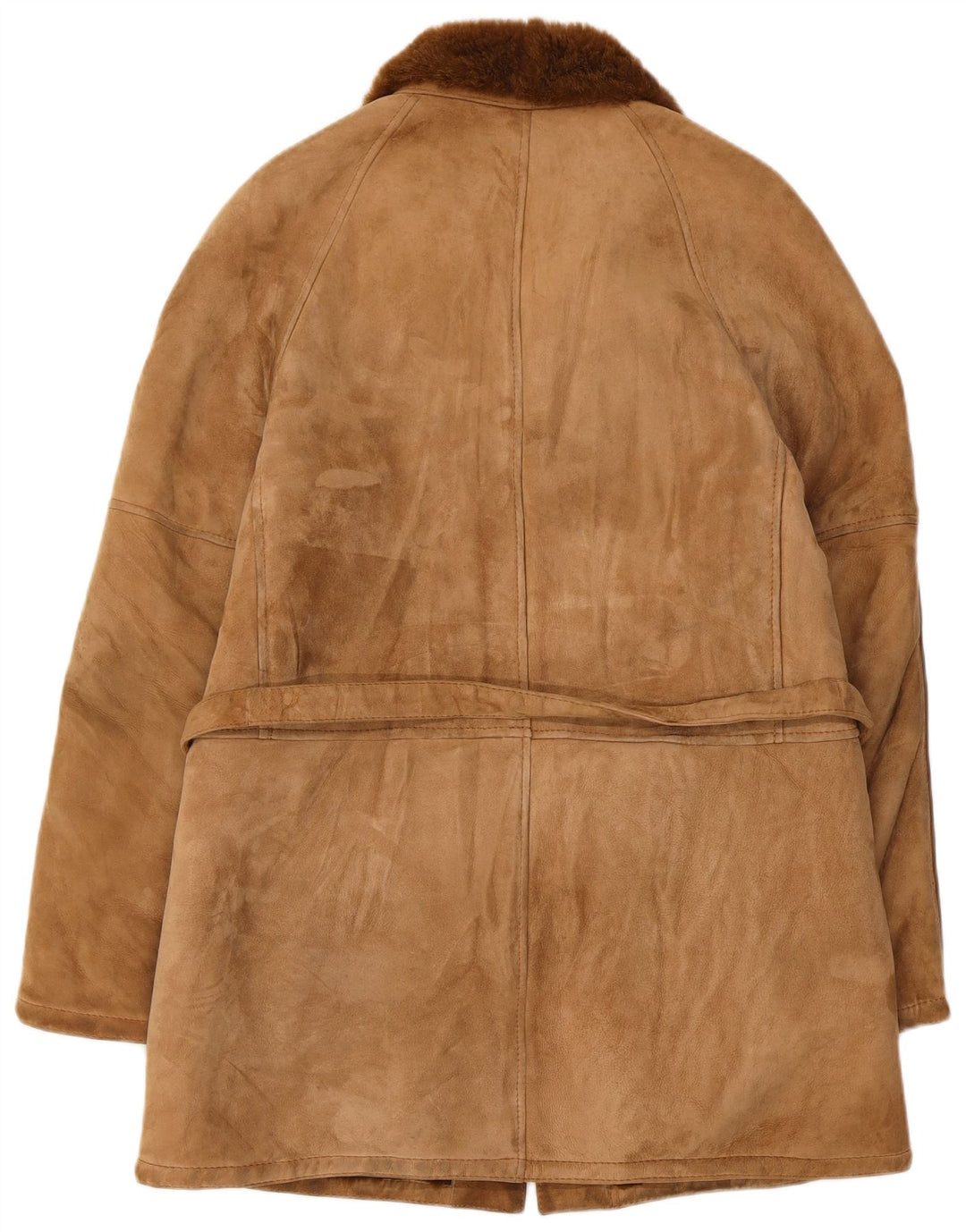 Vintage Shearling Overfrakke til mænd IT 48 Medium Beige