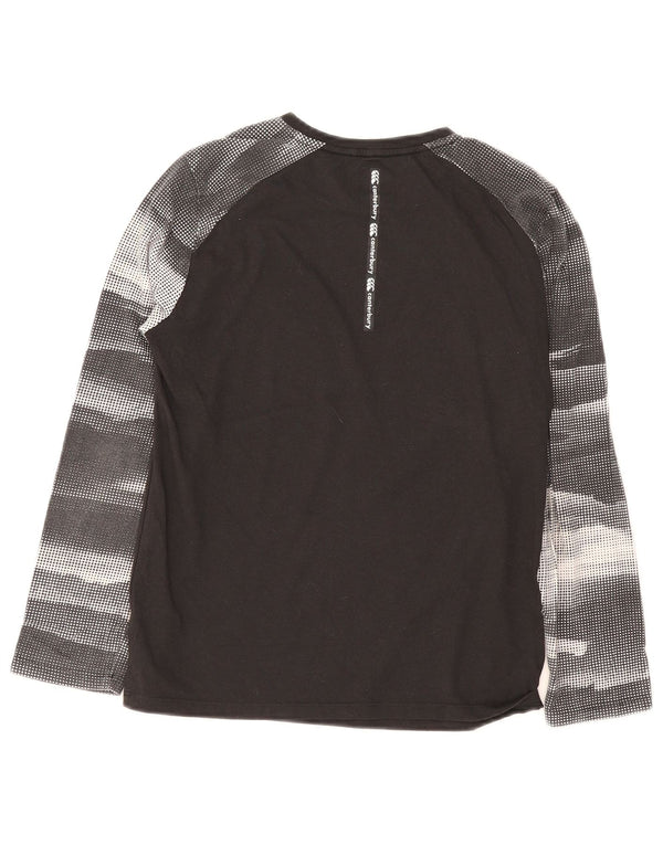 Canterbury Boys Regular Fit Top Long Sleeve 11-12 Years Black Tie Dye