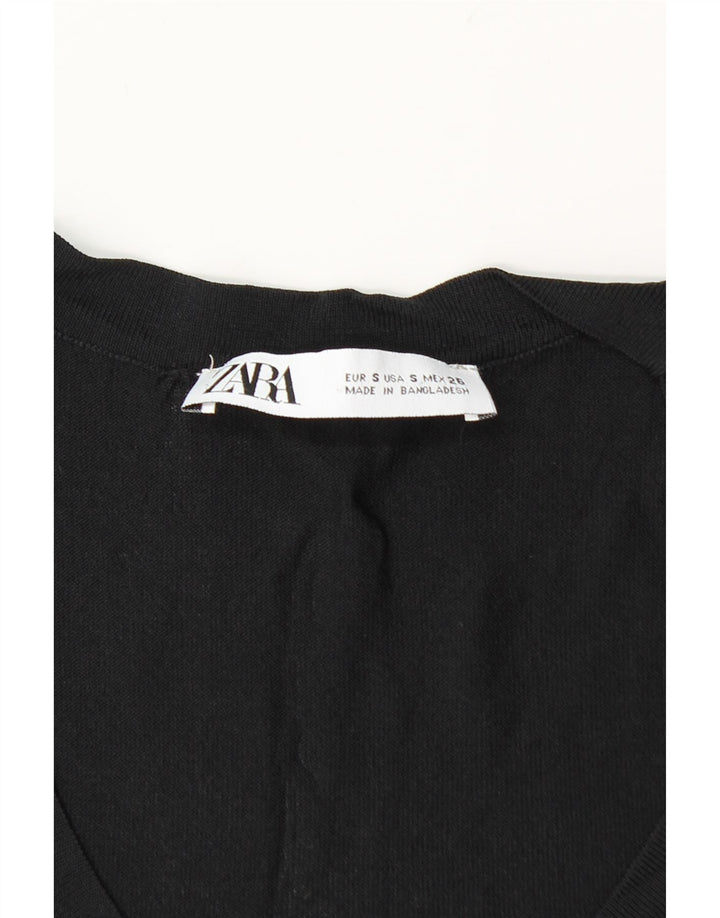 Zara Womens Vest Top UK 8 Small Black