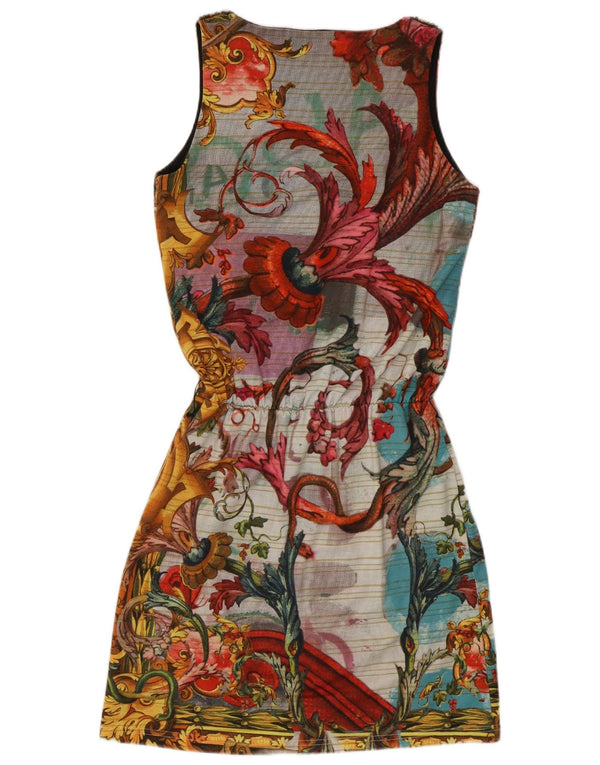 Desigual Womens Sleeveless Basic Dress UK 10 Small Multicoloured Floral