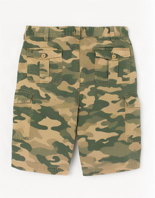 Mountain Warehouse Boys Cargo Shorts 12-13 år W30 Grøn Camouflage