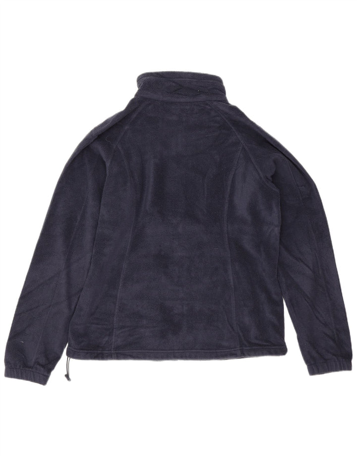 Columbia Womens Fleece Jacket UK 16 Large Navy Blue Polyester