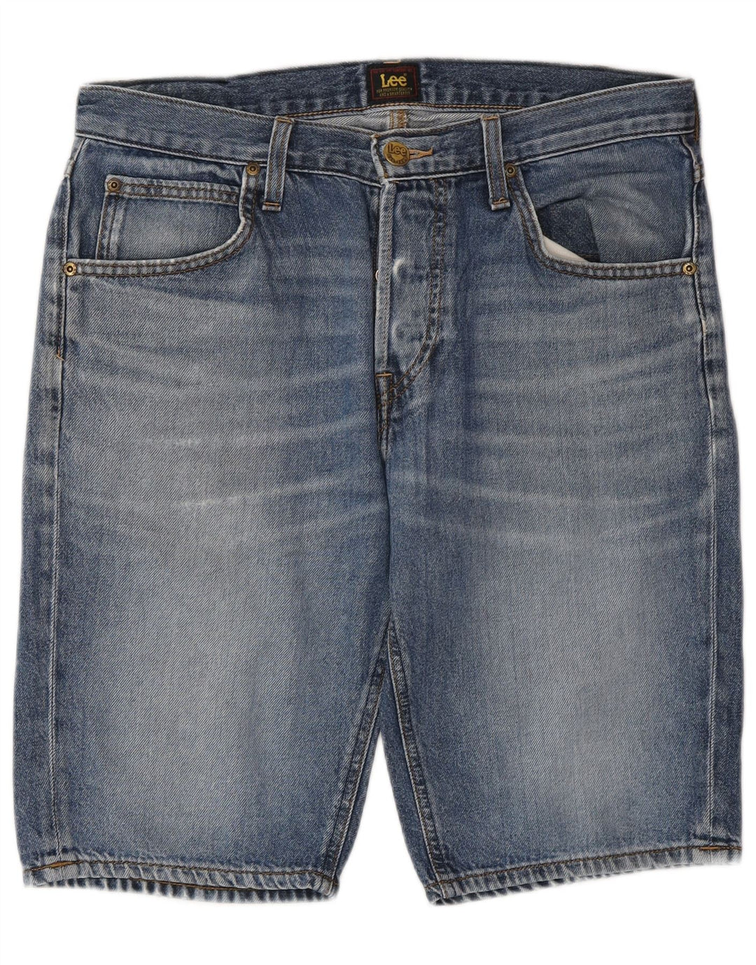 Lee Mens 5 Pocket Short Denim Shorts W31 Medium Blue Cotton