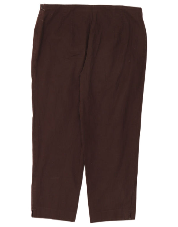 Spodnie damskie Marks & Spencer Straight Capri UK 12 Medium W30 L22 Brązowe
